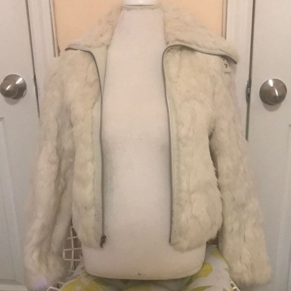 White Fur Coat Jacket
